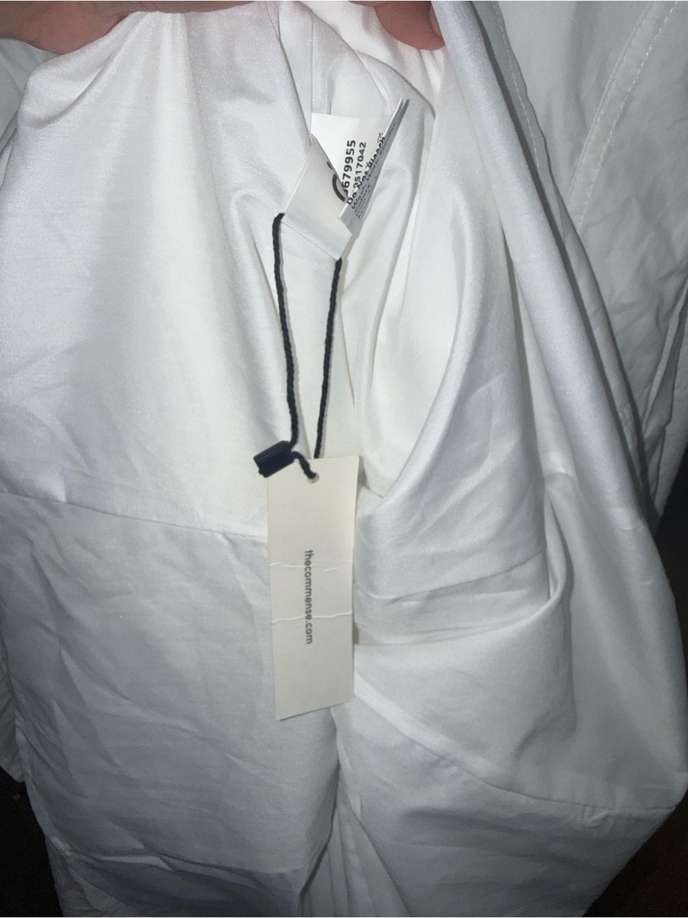 Commense White Lace-Up Back V-Neck Midi Dress - Picture 8 of 8